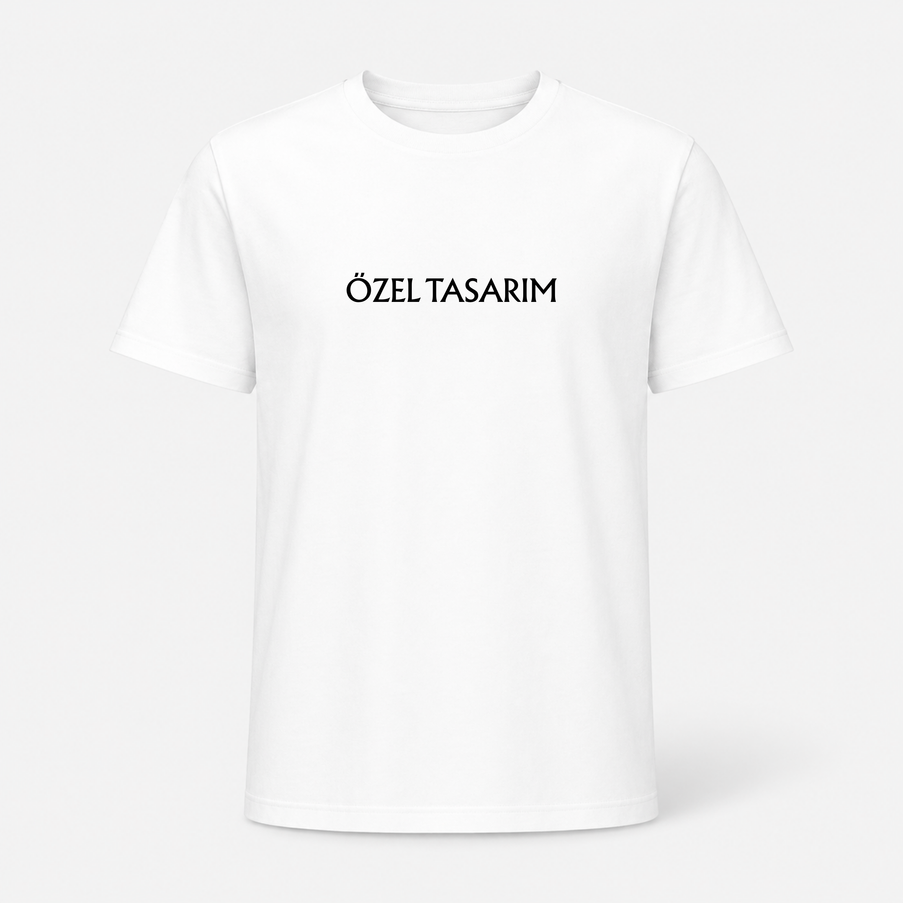 Bisiklet Yaka Tişört (Ön Baskı Dahil)