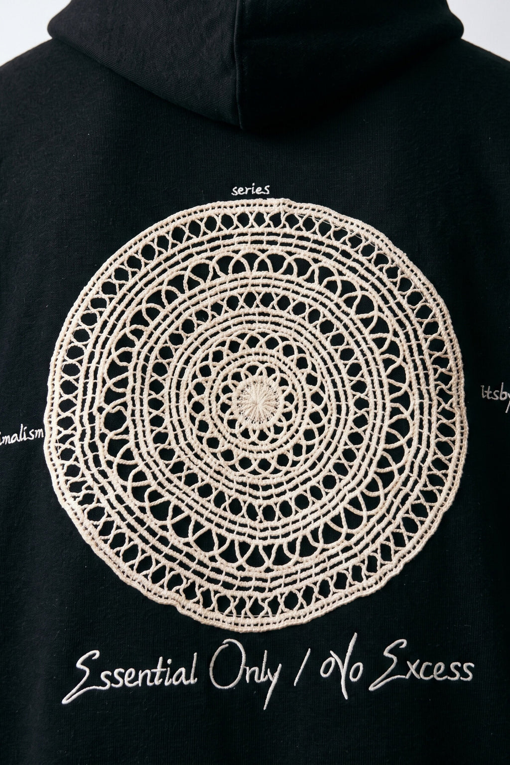 Erkek Essentials Nakışlı Oversize Sweatshirt - siyah