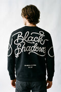 Erkek Kabartma Baskılı Sweatshirt - siyah