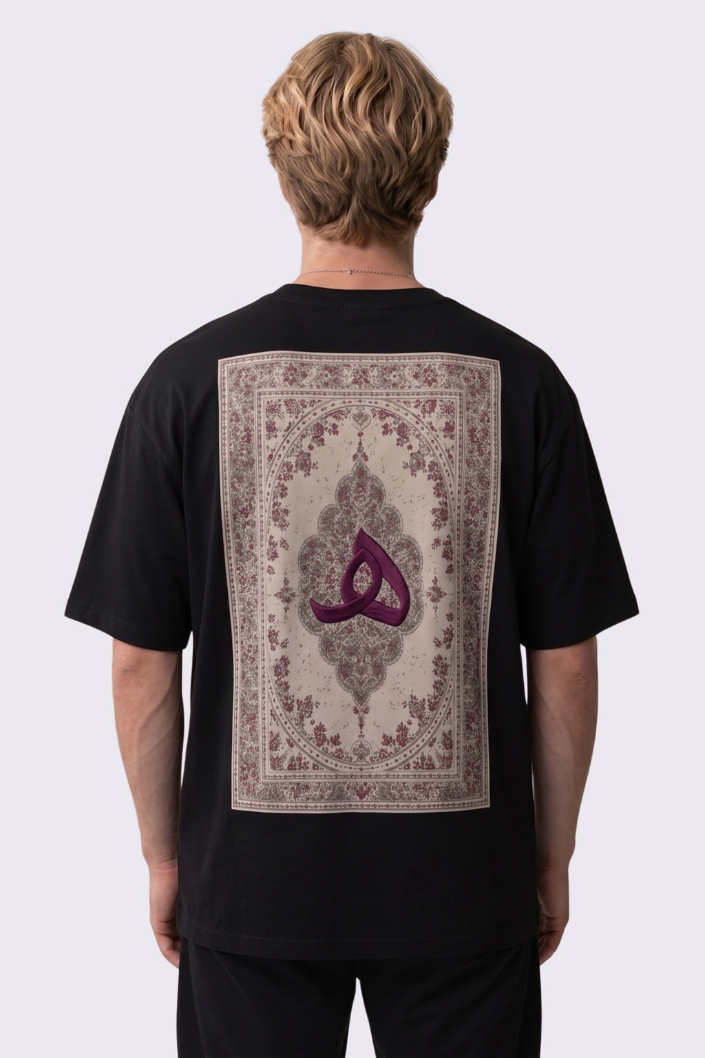 Oversize Nakış ve Baskılı T-Shirt