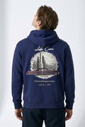 Erkek Lake Como Patch Detaylı Oversize Sweatshirt - lacivert