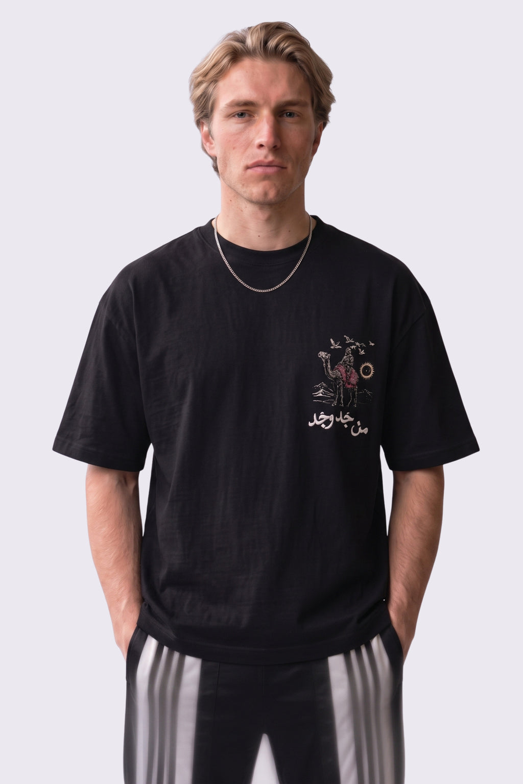 BEDEVİ Oversize Nakış ve Baskılı T-Shirt
