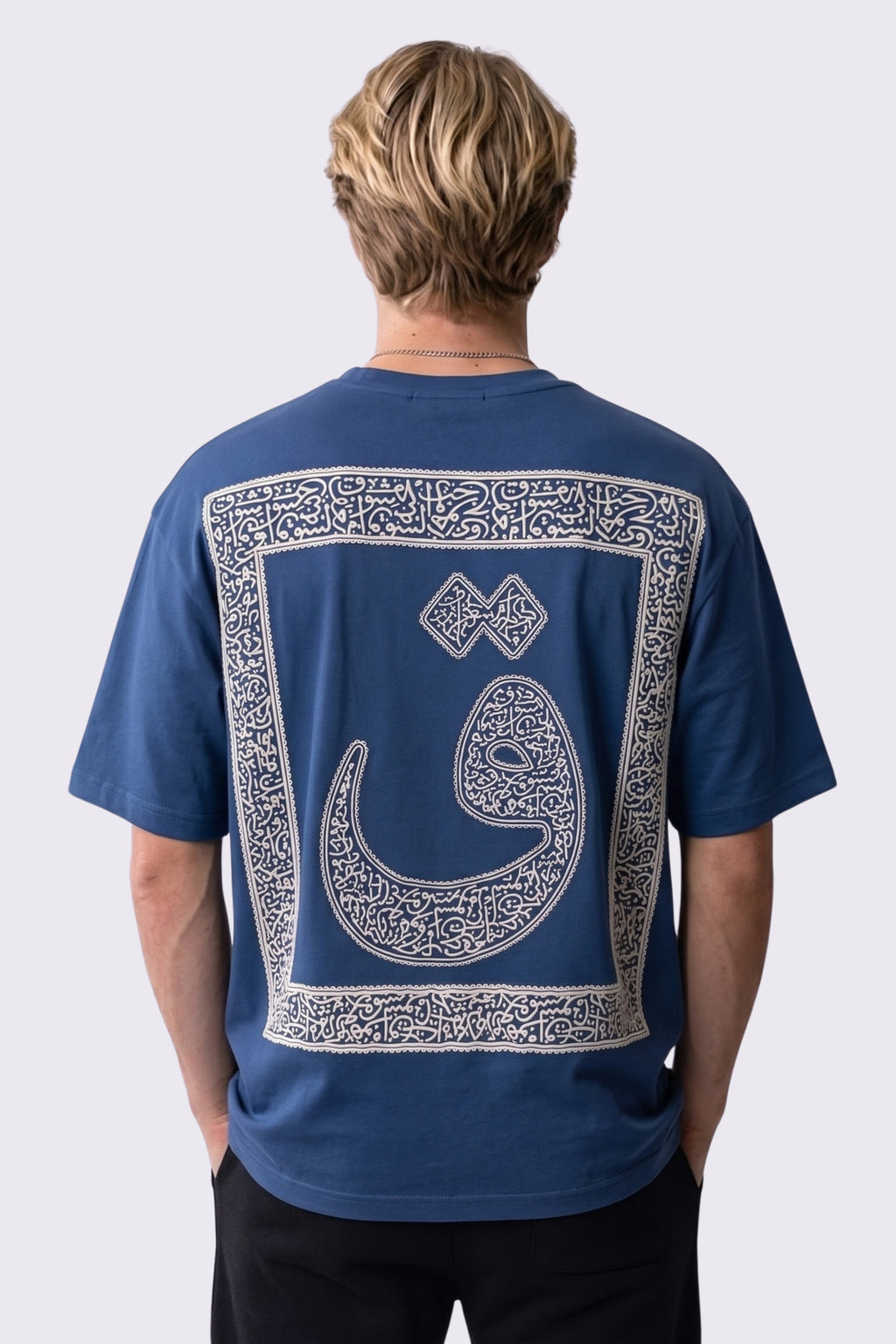 KAF Oversize Nakış ve Baskılı T-Shirt