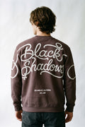 Erkek Kabartma Baskılı Sweatshirt - kahverengi