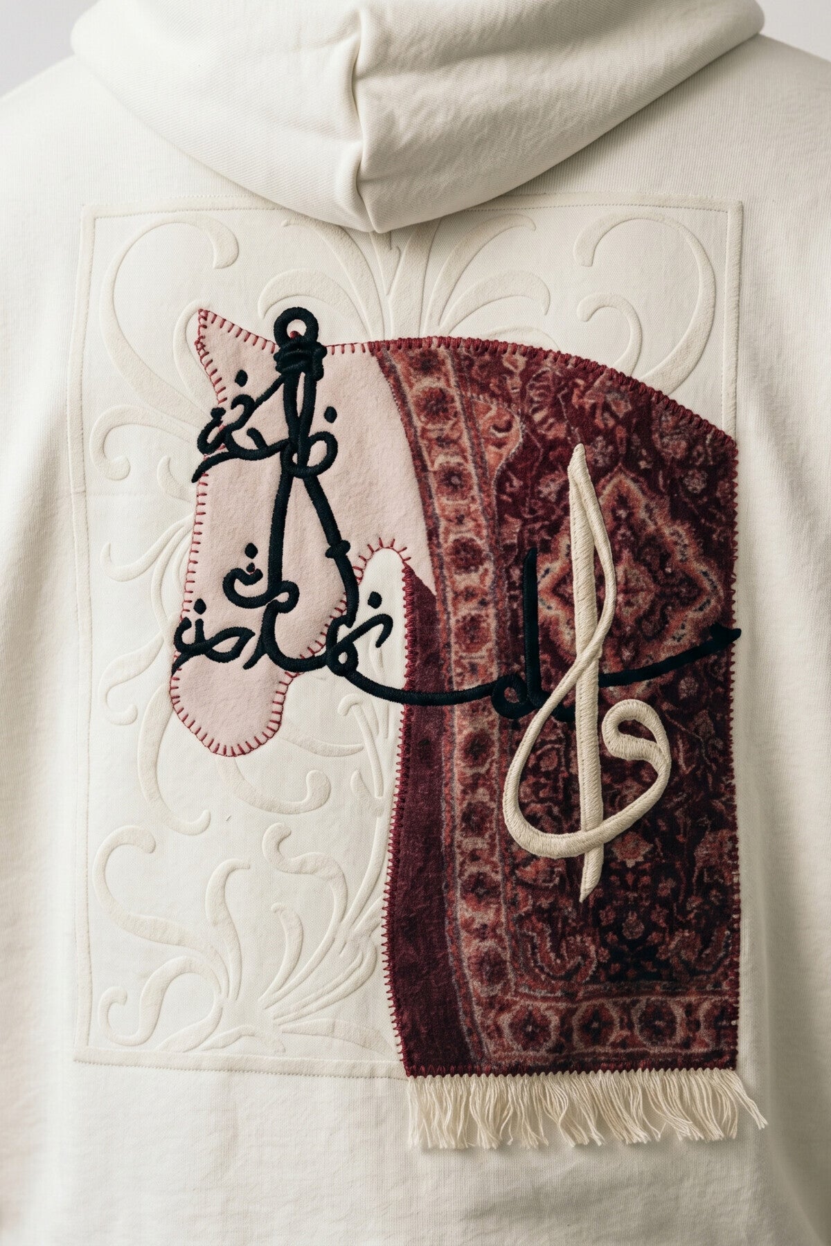 Erkek At Patch Detaylı Oversize Sweatshirt - beyaz