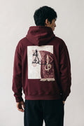 Erkek At Patch Detaylı Oversize Sweatshirt - bordo