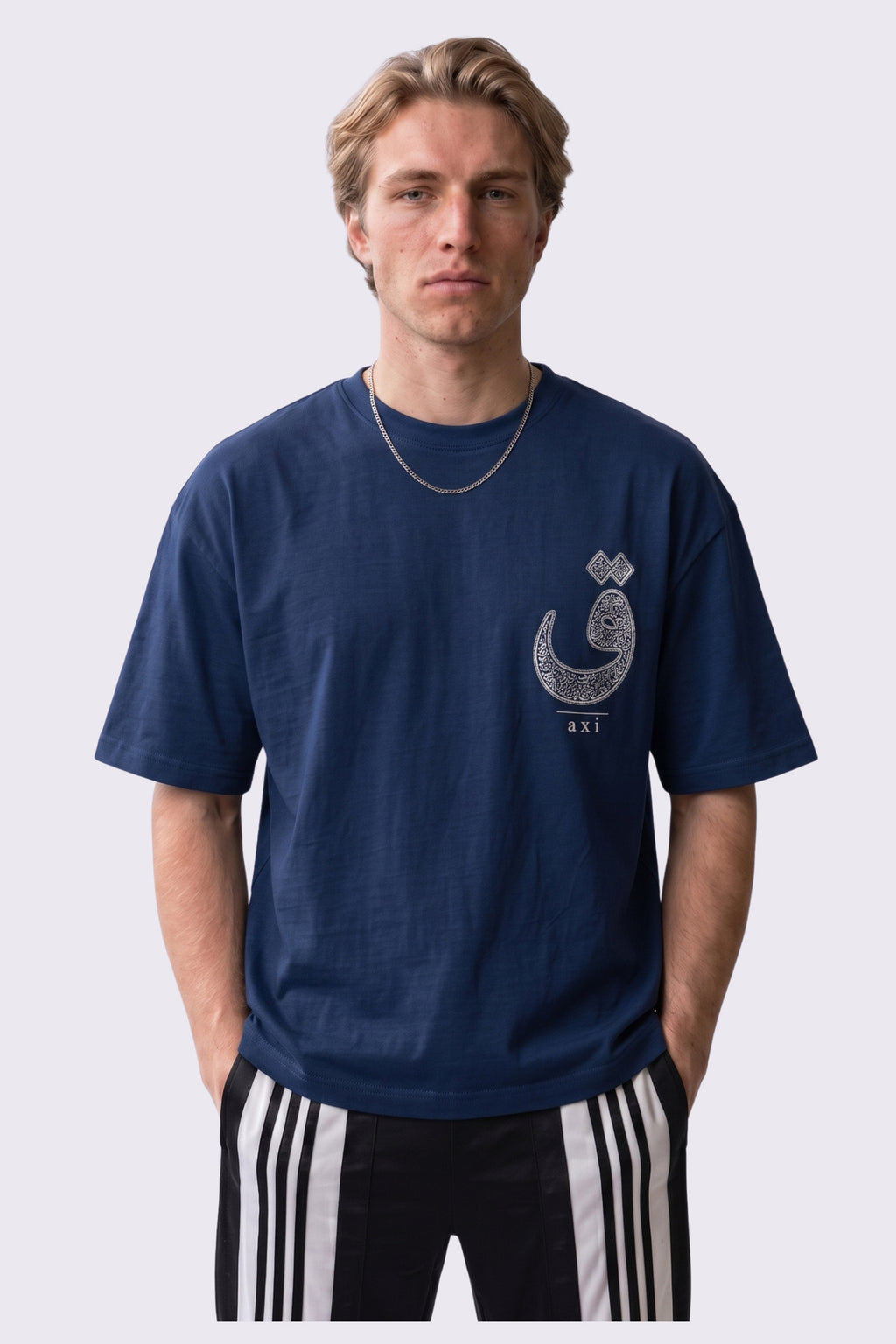 KAF Oversize Nakış ve Baskılı T-Shirt