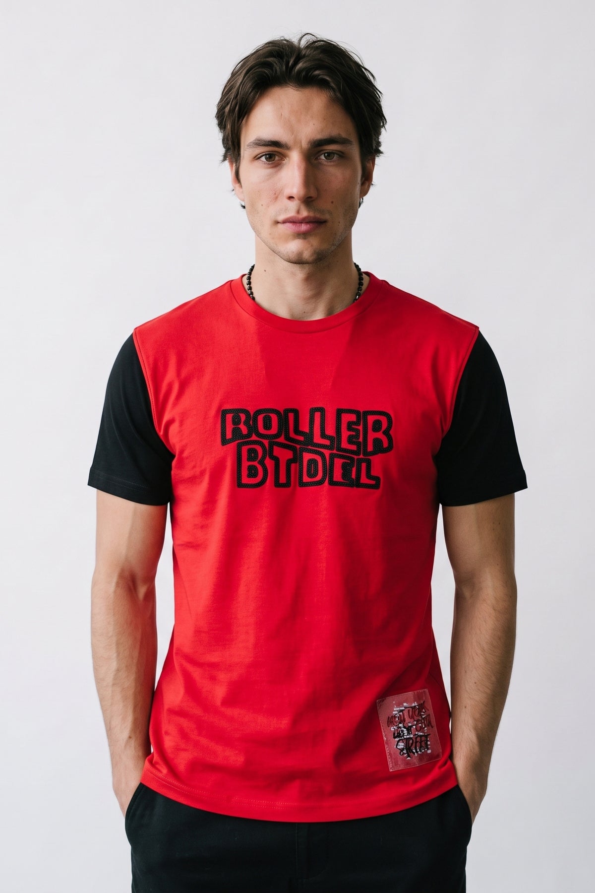 Roller Baskılı Erkek T-Shirt