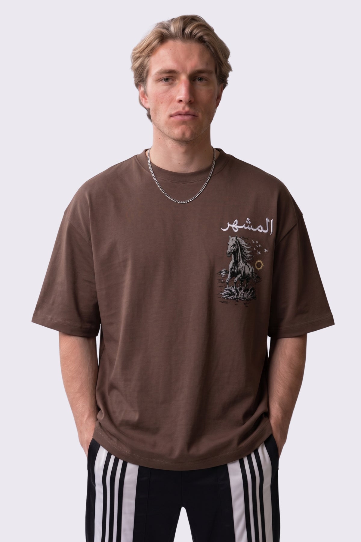 Oversize Nakış ve Baskılı Tişört