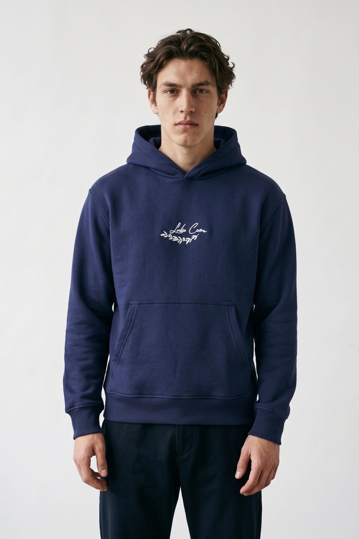 Erkek Lake Como Patch Detaylı Oversize Sweatshirt - lacivert