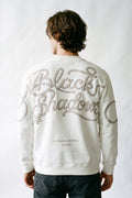 Erkek Kabartma Baskılı Sweatshirt - beyaz