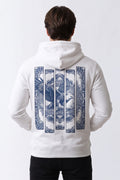 Patchwork Nakışlı Erkek Sweatshirt - beyaz
