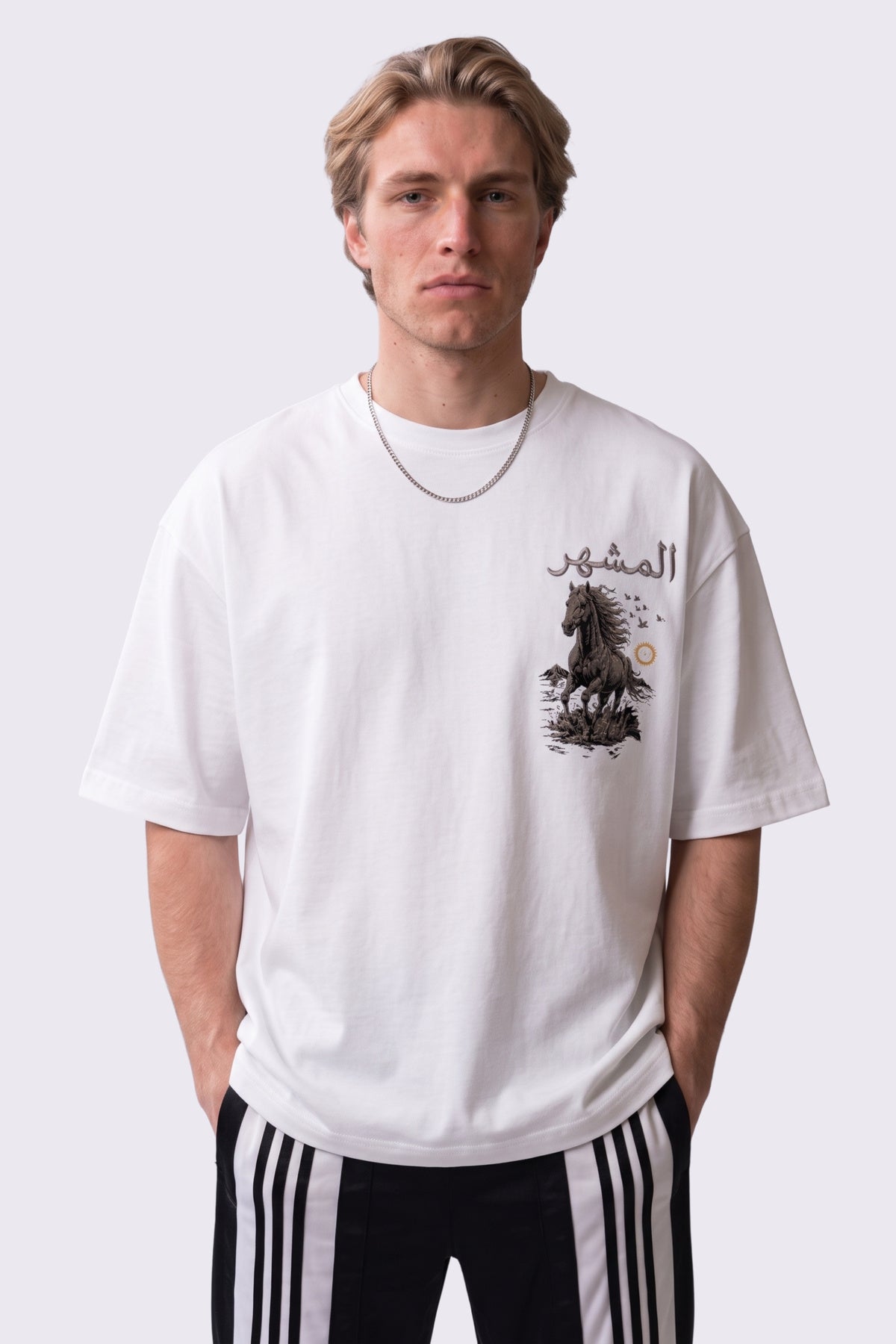 Oversize Nakış ve Baskılı Tişört