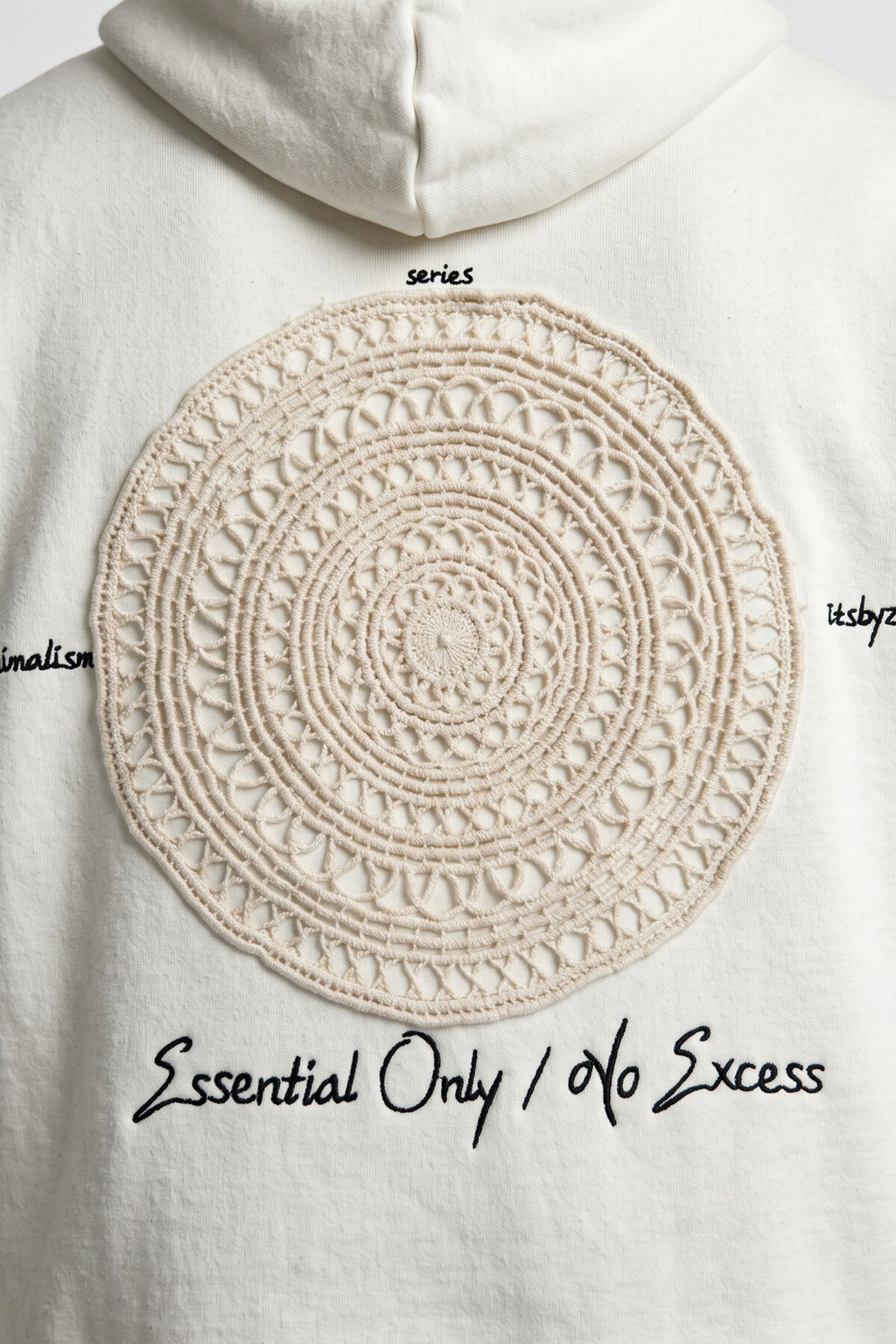 Erkek Essentials Nakışlı Oversize Sweatshirt - beyaz