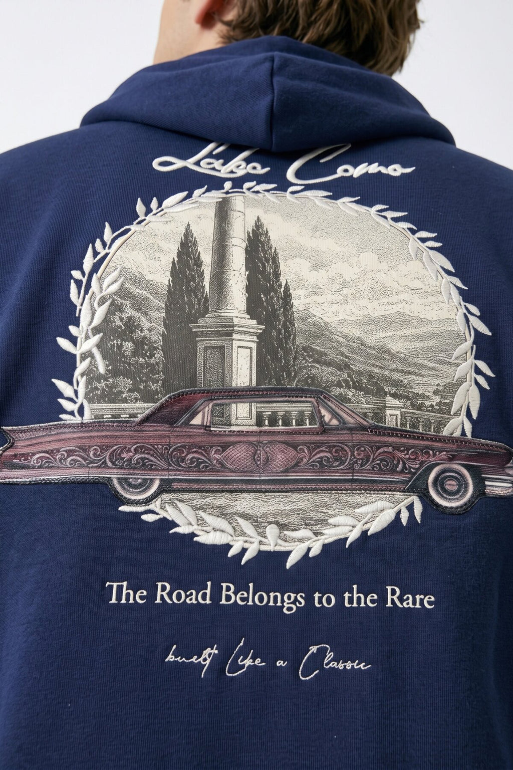 Erkek Lake Como Patch Detaylı Oversize Sweatshirt - lacivert