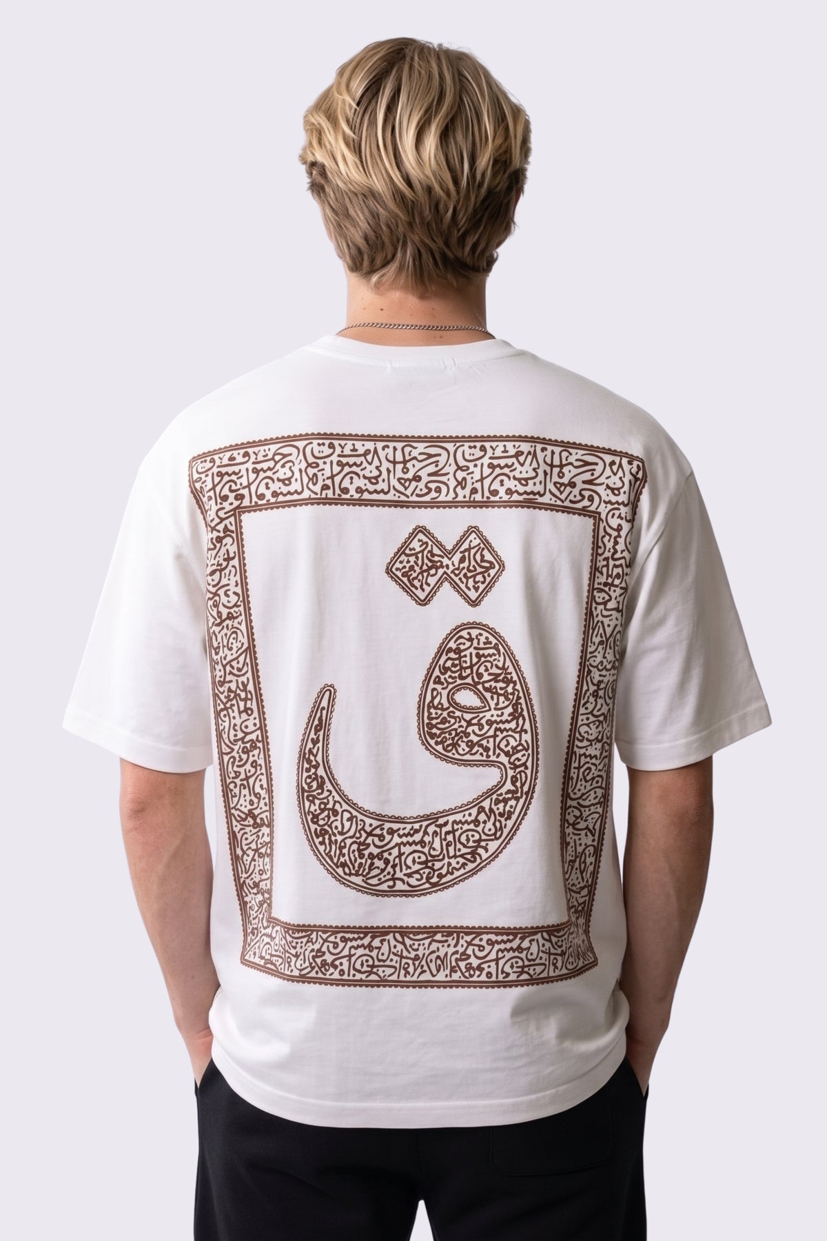 KAF Oversize Nakış ve Baskılı T-Shirt