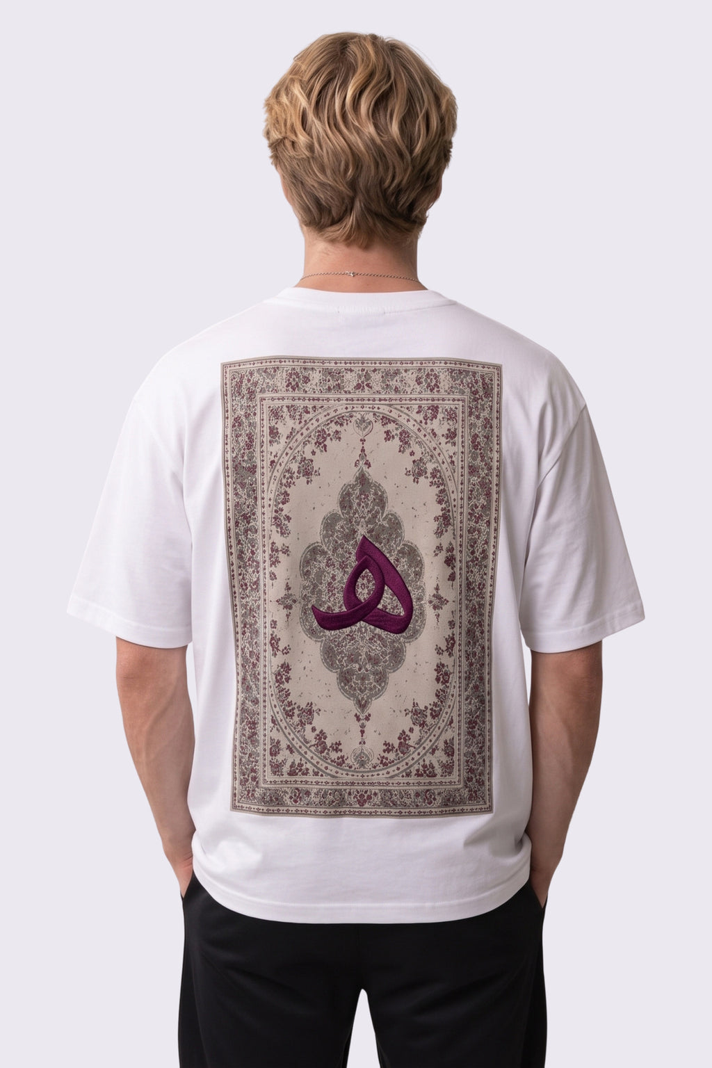 Oversize Nakış ve Baskılı T-Shirt
