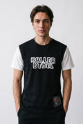 Roller Baskılı Erkek T-Shirt - Siyah