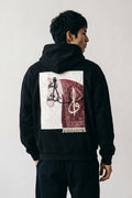 Erkek At Patch Detaylı Oversize Sweatshirt - siyah