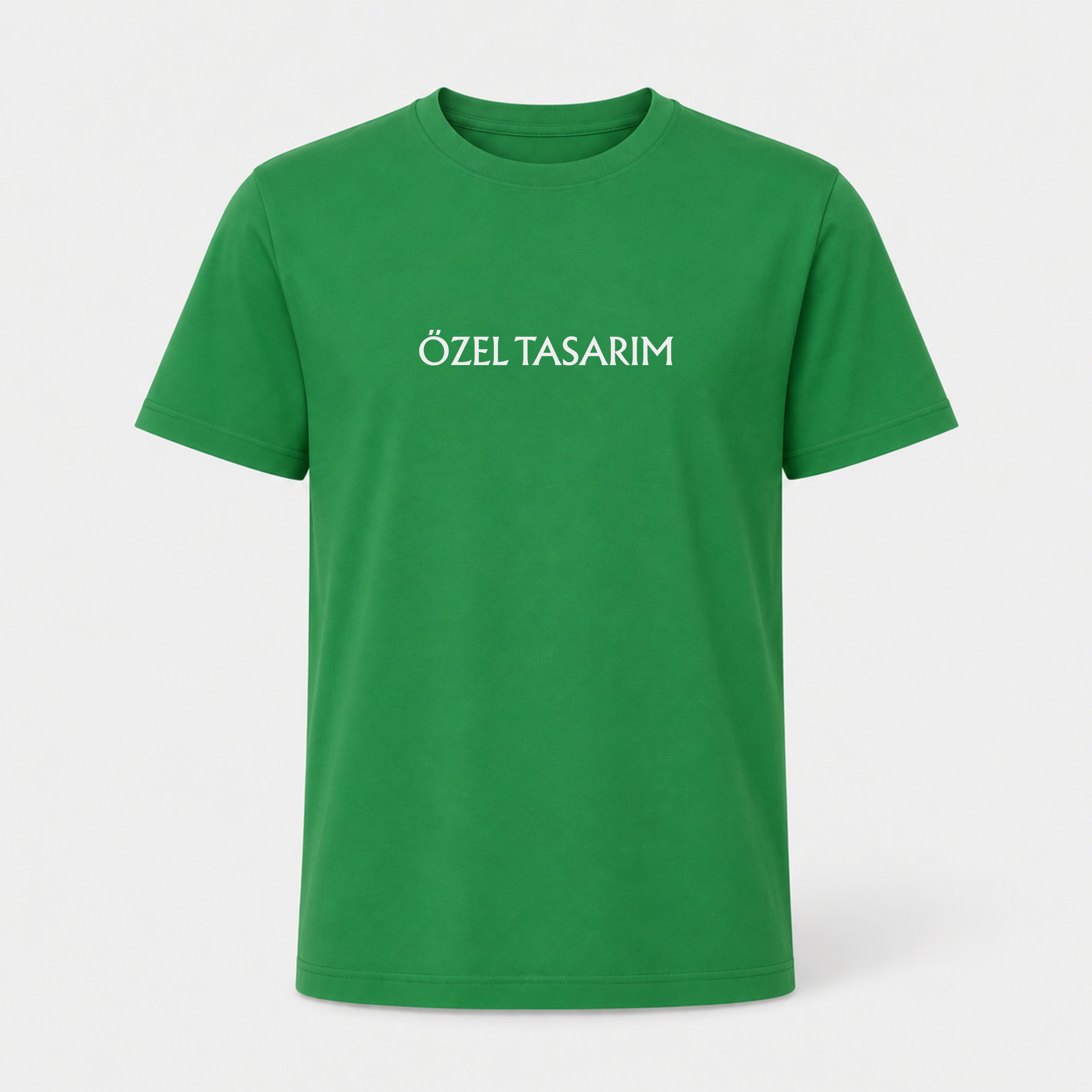 Bisiklet Yaka Tişört (Ön Baskı Dahil)