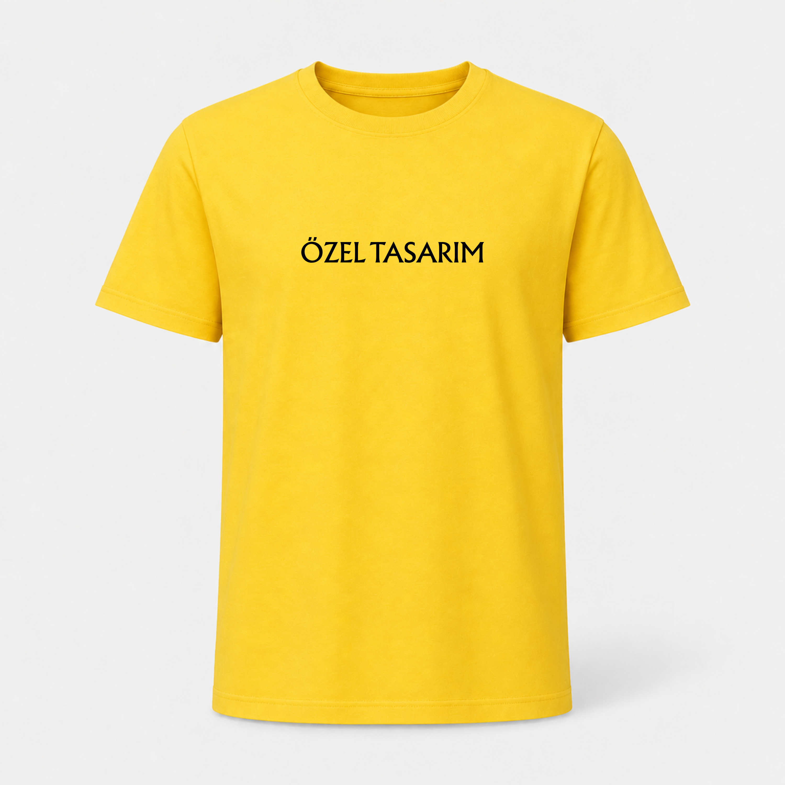 Bisiklet Yaka Tişört (Ön Baskı Dahil)